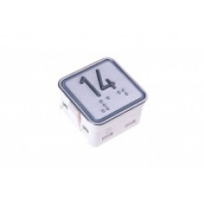 Модуль кнопочный красная подсветка выдавленная надпись код брайля MT42RUS "14"